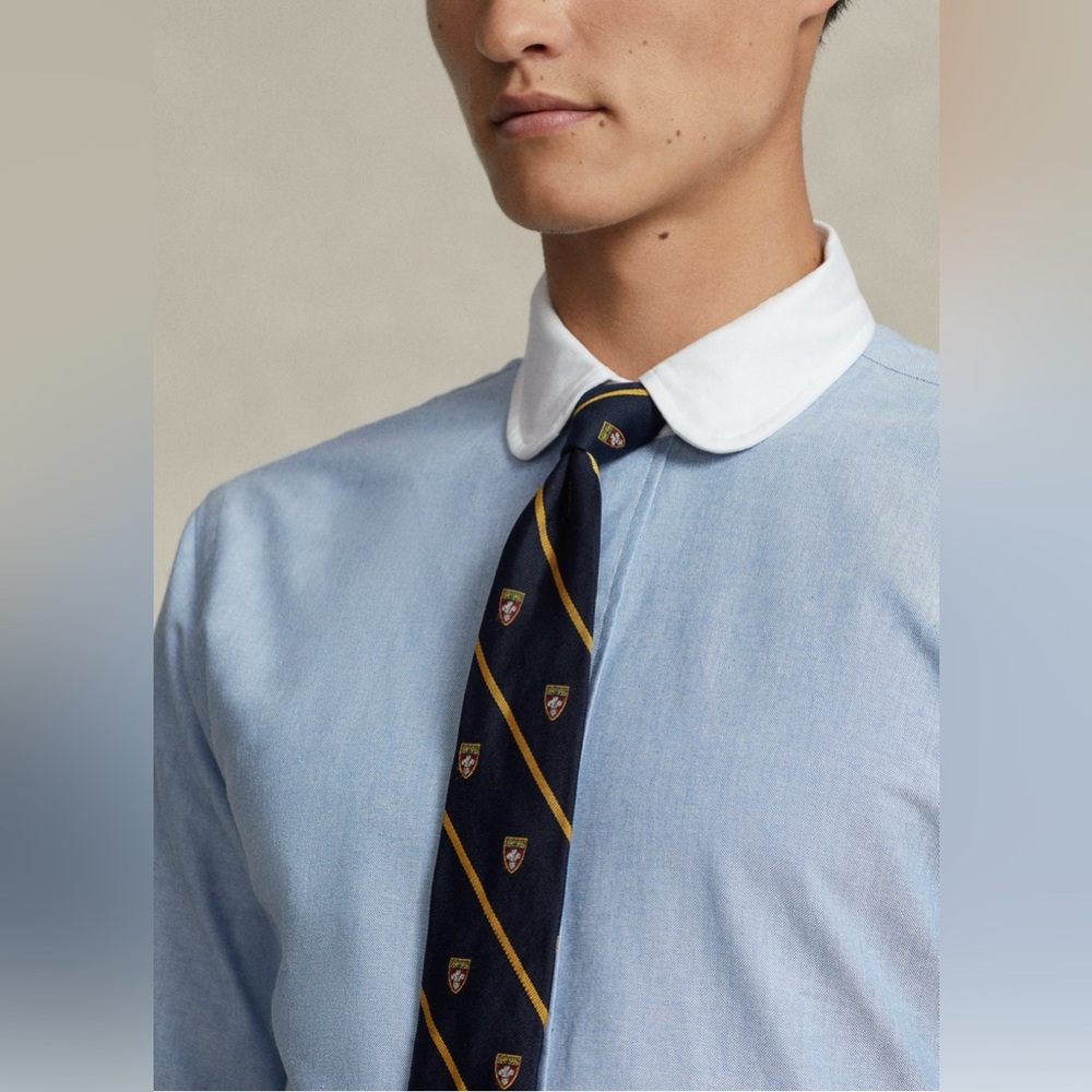 SOLD EUC Polo Ralph Lauren Custom Fit Oxford Shirt- Blue- Club Collar- S- 14.5